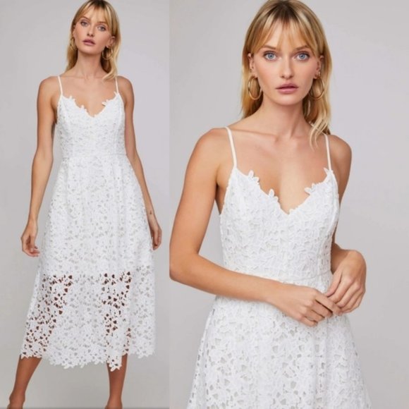 Astr Dresses & Skirts - ASTR the Label Lace A-Line Midi Dress in White M